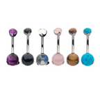 NAVEL OPAL ROUND STONE JEWEL