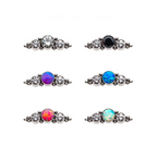 TITANIUM GEM & OPAL-BEAD CLUSTER TOP