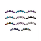 TITANIUM COLOURED GEMS COMBO CLUSTER