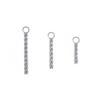 SILVER GEMSTONE BAR CHARM