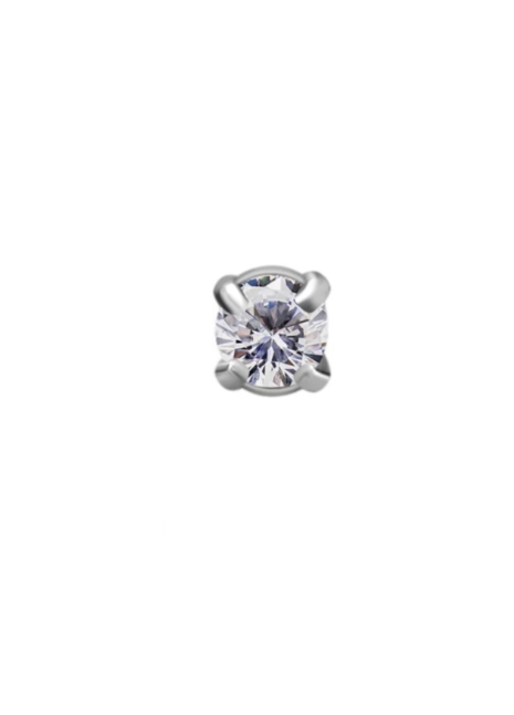 TITANIUM CLASSIC THREADLESS ZIRCON TOP 3MM
