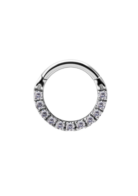 TITANIUM DAITH HOOP WITH RECTANGULAR GEMS