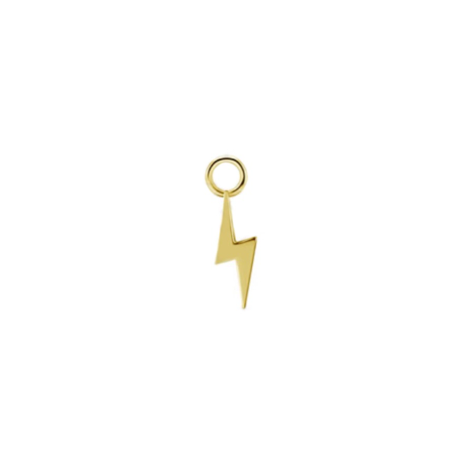 TITANIUM GOLD LIGHTNING BOLT CHARM