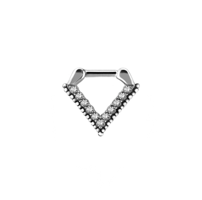 TITANIUM V-CRYSTAL DAITH HOOP