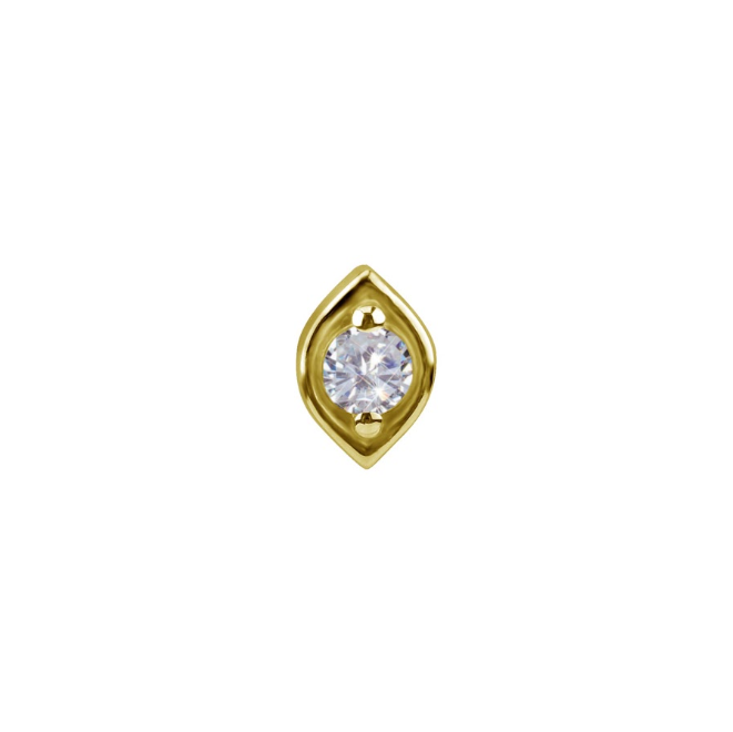 18KT SOLID GOLD EVIL EYE TOP