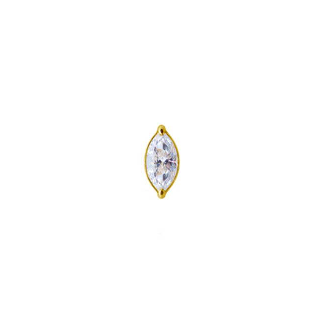 18KT GOLD MARQUISE ZIRCON TOP