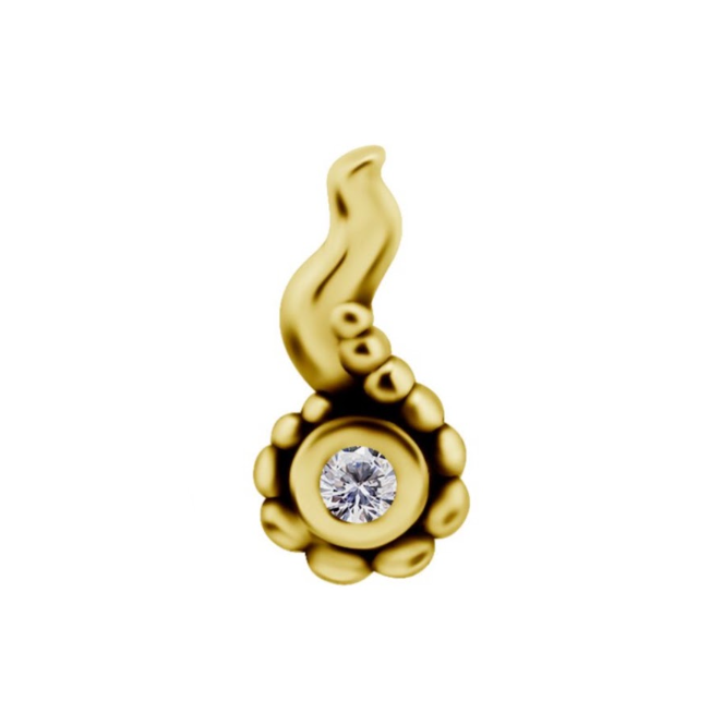 18KT GOLD BINDI ZIRCON TOP