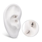 TITANIUM INTERNALLY THREADED SPIKE END CURVED BARBELL
