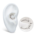 TITANIUM CLUSTERED 3-PETAL FLOWER FACING HINGED SEGMENT CLICKER
