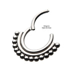 TITANIUM 15-BEADED CLASSIC FRONT FACING HINGED SEGMENT CLICKER