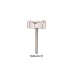 TITANIUM THREADLESS DOUBLE V-PRONG 3MM MARQUISE GEM TOP