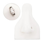 TITANIUM THREADLESS DOUBLE V-PRONG 3MM MARQUISE GEM TOP